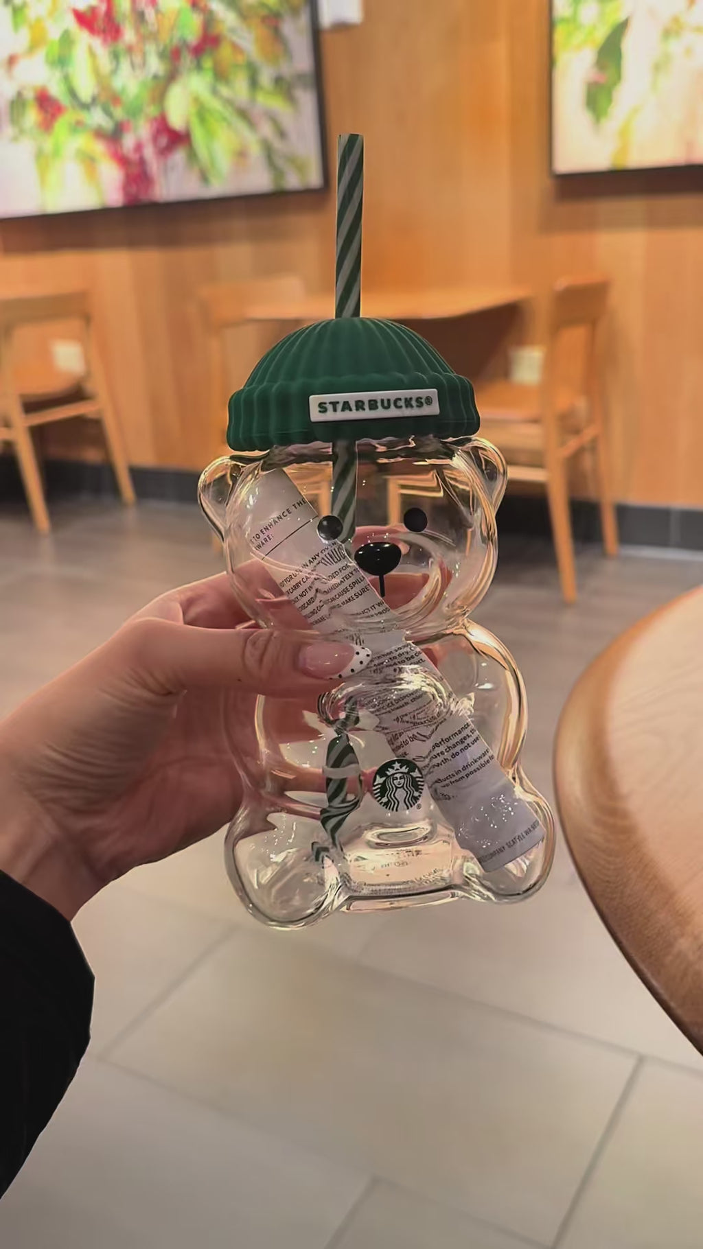 2025 Cute Bearista Bear Tumbler | 20oz Holiday Cup